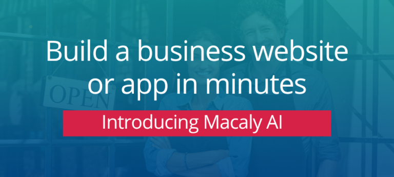 Build a business website or app in minutes with MAcaly AI